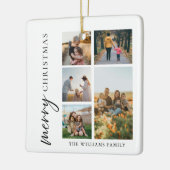 Moderne kerstfoto's voor Merry Collage Keramisch Ornament (Links)