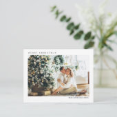 Moderne kerstfotoserie | Vrolijk kerstfeest Po Feestdagenkaart (Staand voorkant)