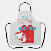 Moderne kerstfox schort (Voorkant)