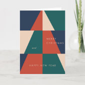 Moderne Kerstgeometrie Feestdagen Kaart (Voorkant)