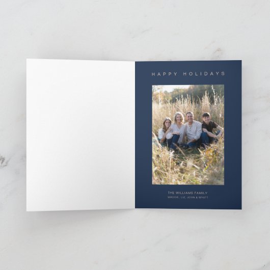 Moderne kerstgeometrie feestdagen kaart (Binnen)