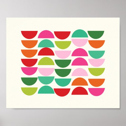 Moderne kerstgeometrische vormen Poster voor wandk (Voorkant)