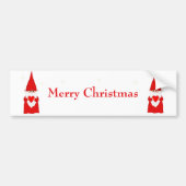 Moderne kerstgnomen bumpersticker (Voorkant)