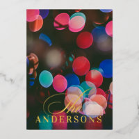 Moderne kerstgradiënt met foto Merry