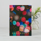 Moderne kerstgradiënt met foto Merry Folie Feestdagenkaart (Staand Voorkant)