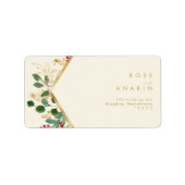 Moderne kerstgrenery | Adres Cream RSVP Etiket (Voorkant)