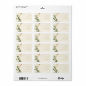 Moderne kerstgrenery | Adres Cream RSVP Etiket (Full Sheet)