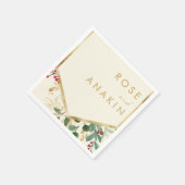 Moderne kerstgrenery | Cream Wedding Napkins Servet (Hoek)