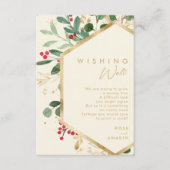 Moderne kerstgrenery | Cream Wishing good Informatiekaartje (Voorkant)