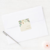 Moderne kerstgrenery | Crème Envelope-afdichtingen Vierkante Sticker (Envelop)