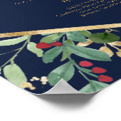 Moderne kerstgrenery | Drinken ter ondertekening v Poster (Hoek)