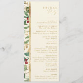 Moderne kerstgrenery | Programma Cream Wedding Programmakaart (Achterkant)