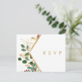 Moderne kerstgrenery | RSVP rond het witte huwelij Briefkaart (Staand voorkant)