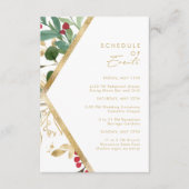 Moderne kerstgrenery | Tijdschema van evenementen Informatiekaartje (Voorkant)