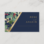 Moderne kerstgrenery | Vaste marinebruiloft Plaatskaartje (Achterkant)