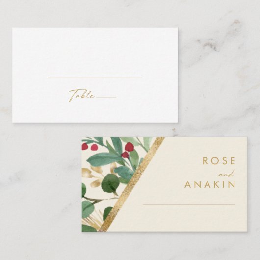 Moderne kerstgrenery | Vaste weddenschappen op cra Plaatskaartje (Voorkant / Achterkant)