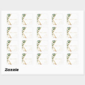 Moderne kerstgrenery | Welkom bij White Wedding Vierkante Sticker (Vel)