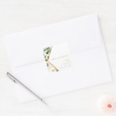Moderne kerstgrenery | Welkom bij White Wedding Vierkante Sticker (Envelop)