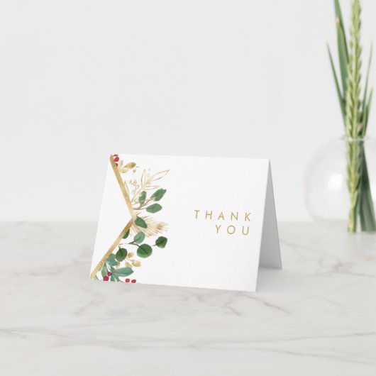 Moderne kerstgrenery | White Bedankt Card (Voorkant)
