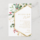 Moderne kerstgrenery | White Wishing Well Informatiekaartje (Voorkant)