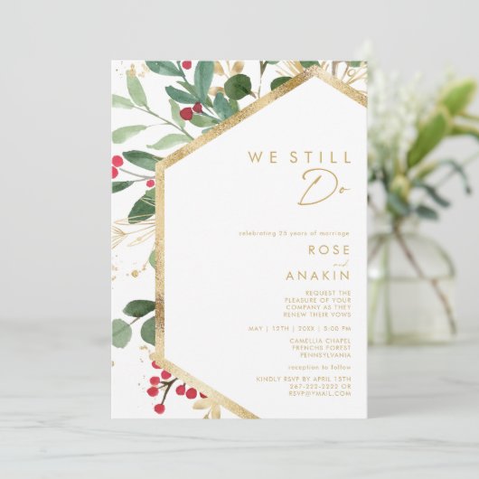 Moderne kerstgrenery | Wit dat we nog steeds doen Kaart (Staand voorkant)