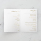 Moderne kerstgrenery | Wit gevouwen bruiloft Programma (Binnen)