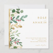 Moderne kerstgrenery | Wit-pleisterhuwelijk Kaart (Voorkant)