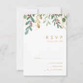 Moderne kerstgrenery | Witte RSVP-kaart RSVP Kaartje (Voorkant)