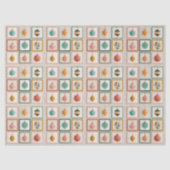 Moderne Kerstgrid met Ornamenten Tissuepapier (Voorkant)