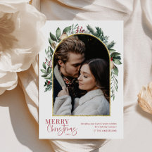 Moderne Kerstgroen Gouden Boog Foto