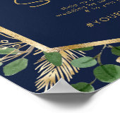 Moderne Kerstgroen | Navy Oh Snap Hashtag Poster (Hoek)