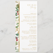 Moderne Kerstgroen | Witte Trouwprogramma Programmakaart (Achterkant)