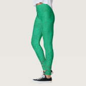Moderne kerstgroene rendierdames leggings (Links)
