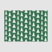 Moderne kerstgroene witte boomstructuur tissuepapier (Voorkant)