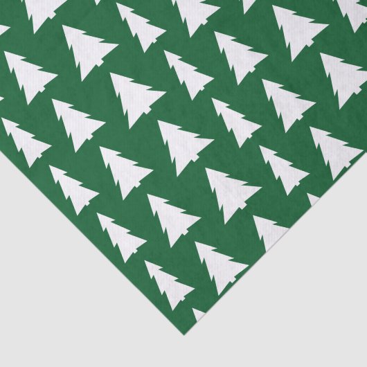 Moderne kerstgroene witte boomstructuur tissuepapier (Detail)