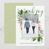 Moderne kerstgroenery Religieuze Greeting Feestdagenkaart (Voorkant / Achterkant)