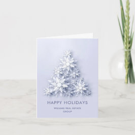 Moderne Kerstgroet met Sneeuwvlokken voor Zakelijk Feestdagen Kaart