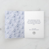 Moderne Kerstgroet met Sneeuwvlokken voor Zakelijk Feestdagen Kaart (Binnen)