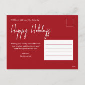 Moderne Kerstgroet Script Eenvoudige Foto Feestdagenkaart (Achterkant)