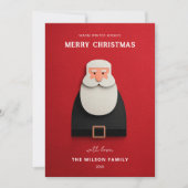 Moderne Kerstgroet van Sinterklaas Kaart (Voorkant)