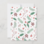 Moderne kerstinklage met meerdere foto's feestdagenkaart (Achterkant)