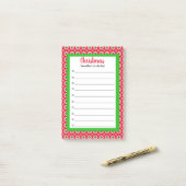 Moderne kerstinkopen om een lijst te maken post-it® notes (Op bureau)