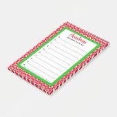 Moderne kerstinkopen om een lijst te maken post-it® notes (Schuin)