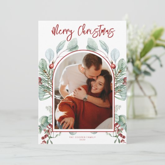 Moderne kerstKaart (Staand voorkant)