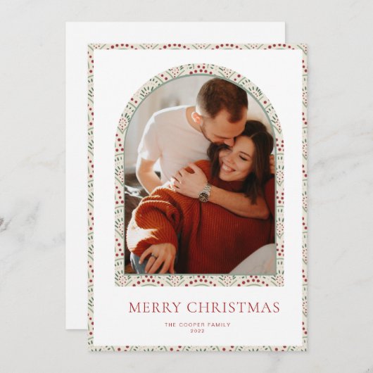 Moderne kerstKaart (Voorkant / Achterkant)