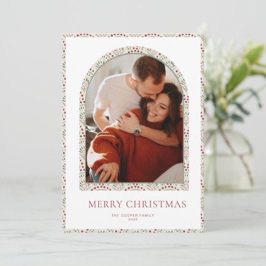 Moderne kerstKaart (Staand voorkant)