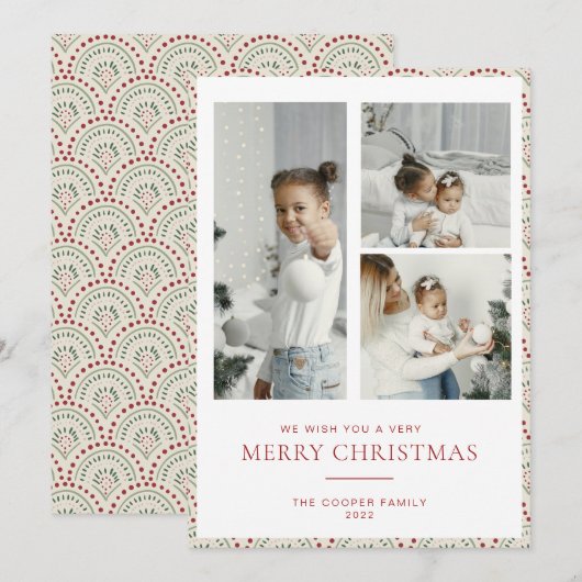 Moderne kerstkaart (Voorkant / Achterkant)