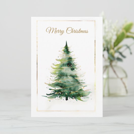 Moderne kerstkaart (Staand voorkant)