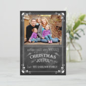 Moderne kerstkaart en nieuwjaarsfotokaart (Staand voorkant)