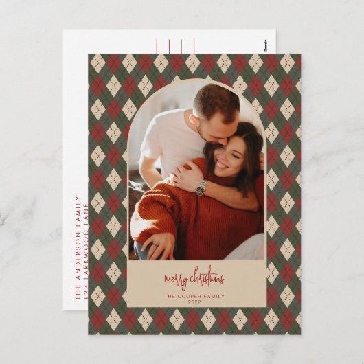 Moderne kerstKaart Feestdagenkaart (Voorkant / Achterkant)